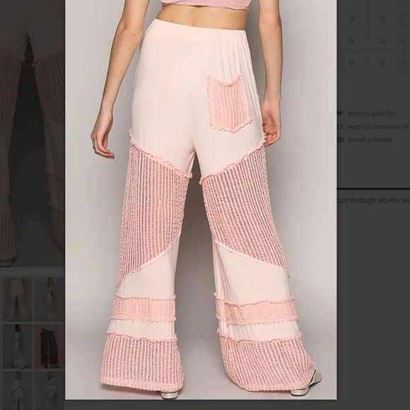 🎁 POL “ Vero Beach ” POL Flowy Wide Leg Rayon Palazzo Pants SR18 - Picture 3 of 5